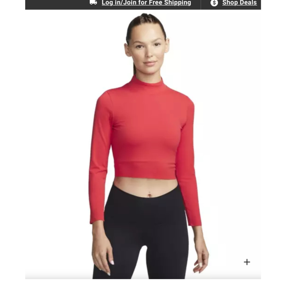 Nike woman’s dry fit luxe long sleeve Crop top Yoga XXL